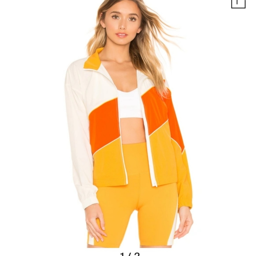 Womens athletic jacket and short set
